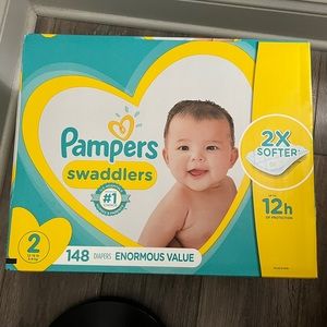 Pampers Swaddles diaper size 2 valued package 148 count
